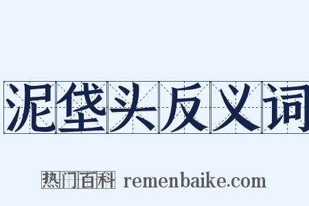 泥垡头反义词是什么意思的图片